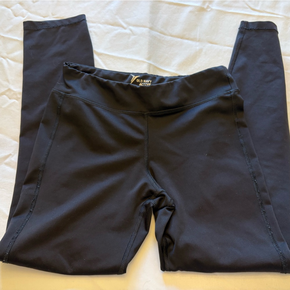 Old Navy Go-Dry Active Black Leggings Girls Size 10-12